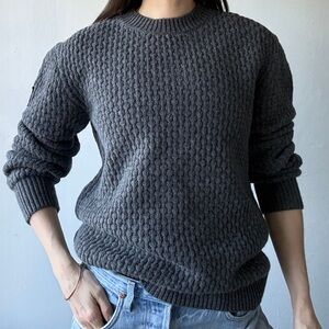 Belstaff Charcoal Textured Knit Sweater